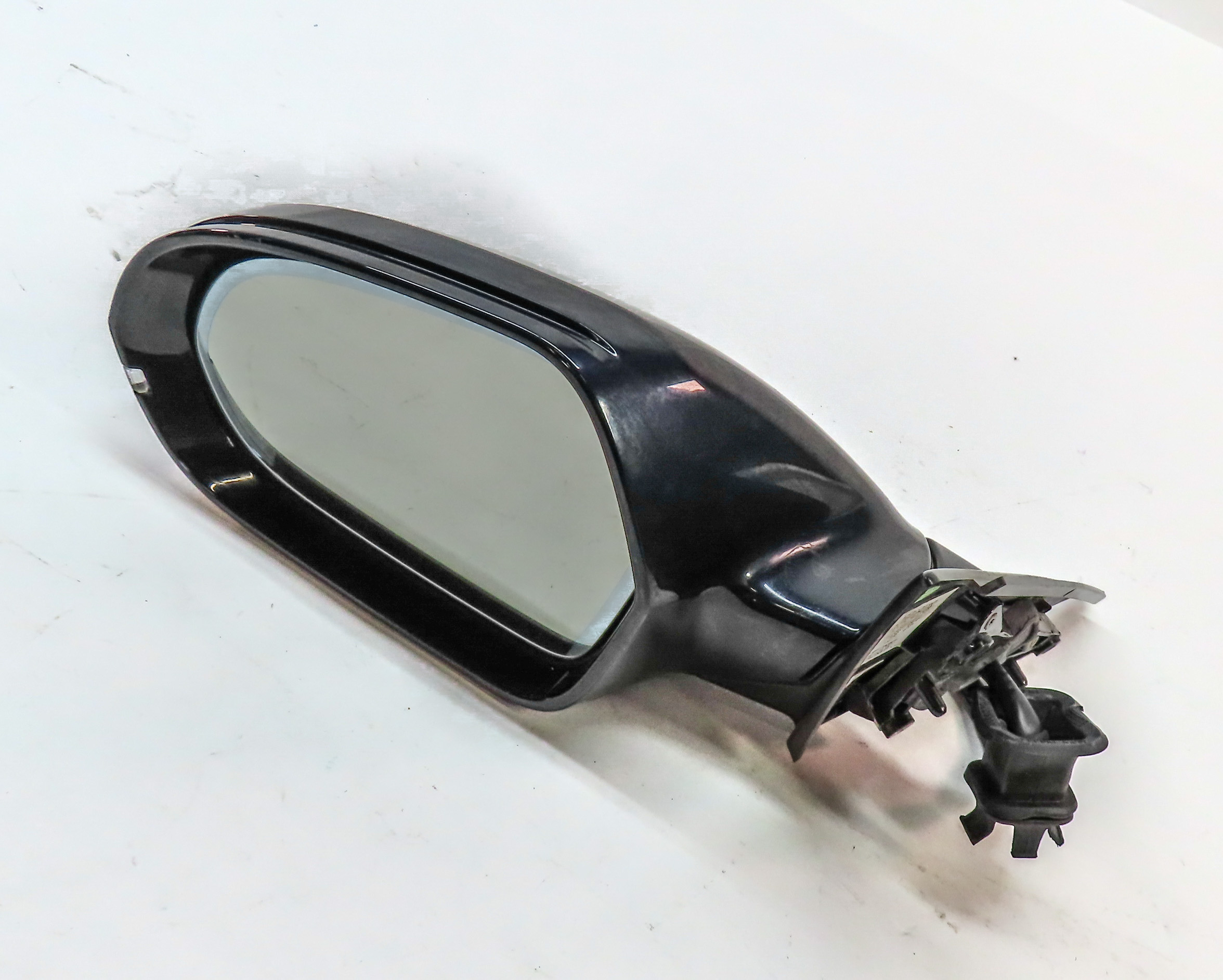 12-13 AUDI A6 (C7 4G) FRONT LEFT P-FOLD HEAT MEMORY AUTODIM DOOR MIRROR (Blue) — exact item pictured